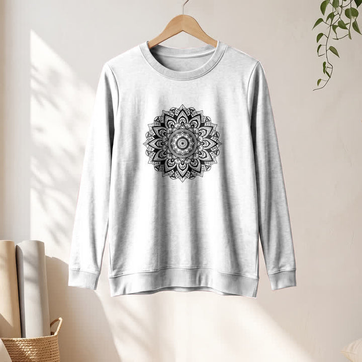 Chemise à manches longues pour femme Olivenorma en mélange de coton doux imprimé mandala - image 4