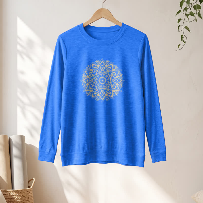Chemise à manches longues pour femme Olivenorma en mélange de coton doux imprimé mandala - image 19