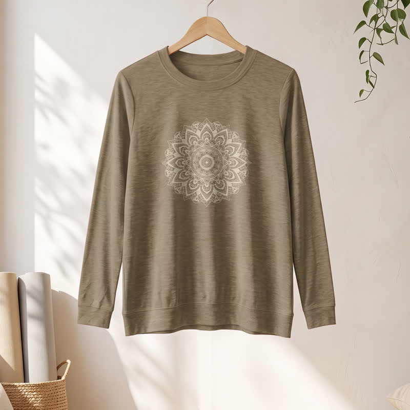 Chemise à manches longues pour femme Olivenorma en mélange de coton doux imprimé mandala - image 28