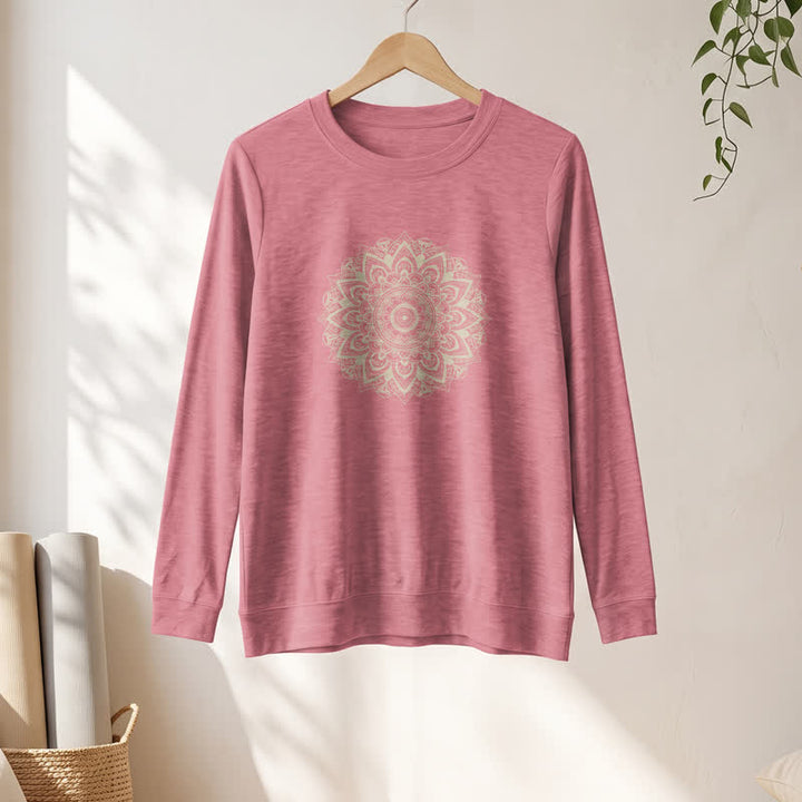 Chemise à manches longues pour femme Olivenorma en mélange de coton doux imprimé mandala - image 10