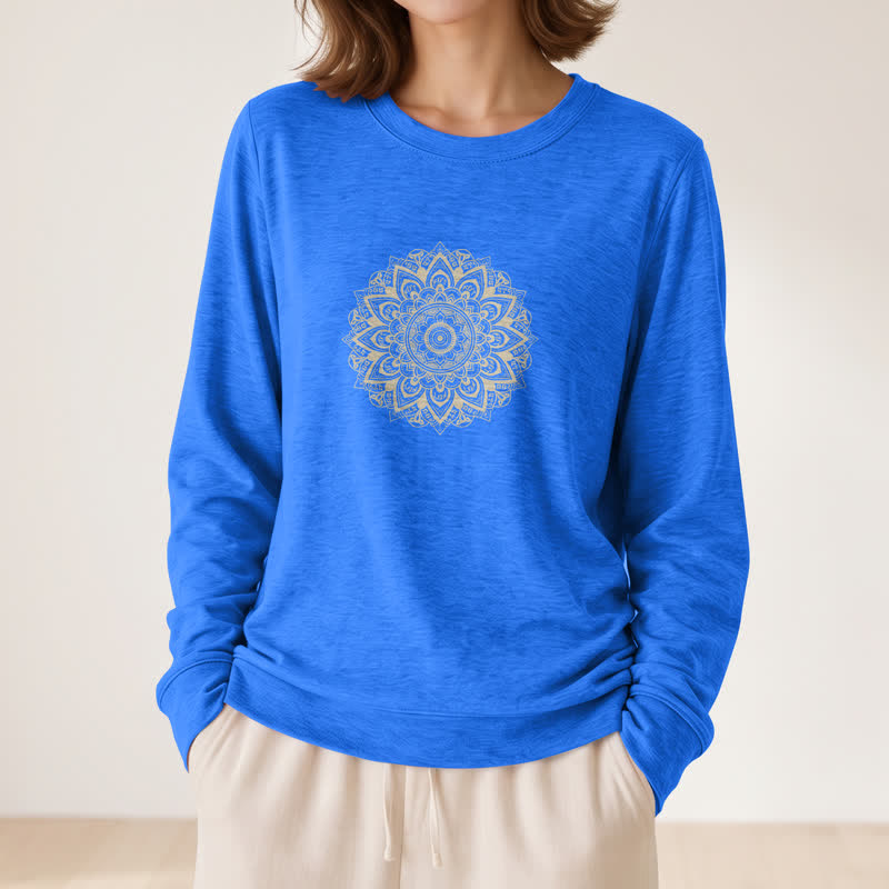 Chemise à manches longues pour femme Olivenorma en mélange de coton doux imprimé mandala - image 20