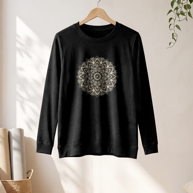 Chemise à manches longues pour femme Olivenorma en mélange de coton doux imprimé mandala - image 7
