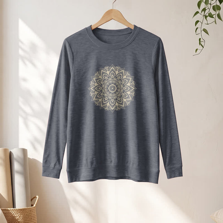 Chemise à manches longues pour femme Olivenorma en mélange de coton doux imprimé mandala - image 16