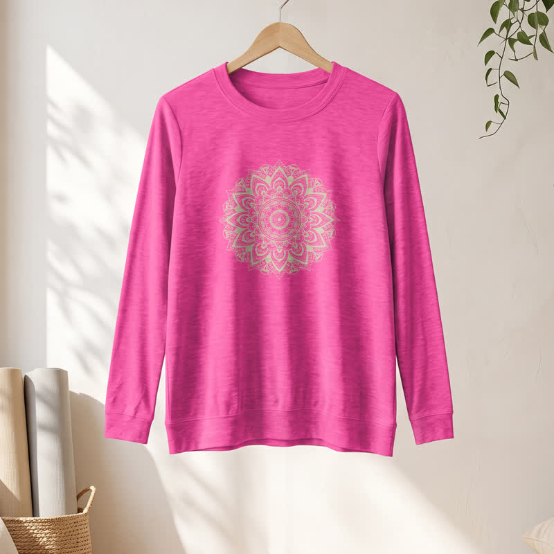 Chemise à manches longues pour femme Olivenorma en mélange de coton doux imprimé mandala - image 22