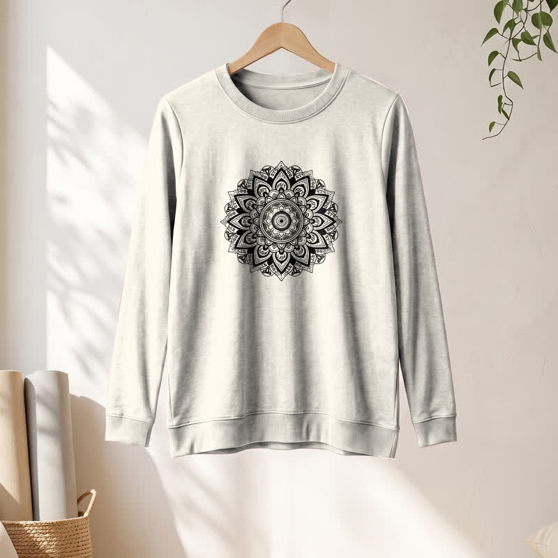 Chemise à manches longues pour femme Olivenorma en mélange de coton doux imprimé mandala - image 13