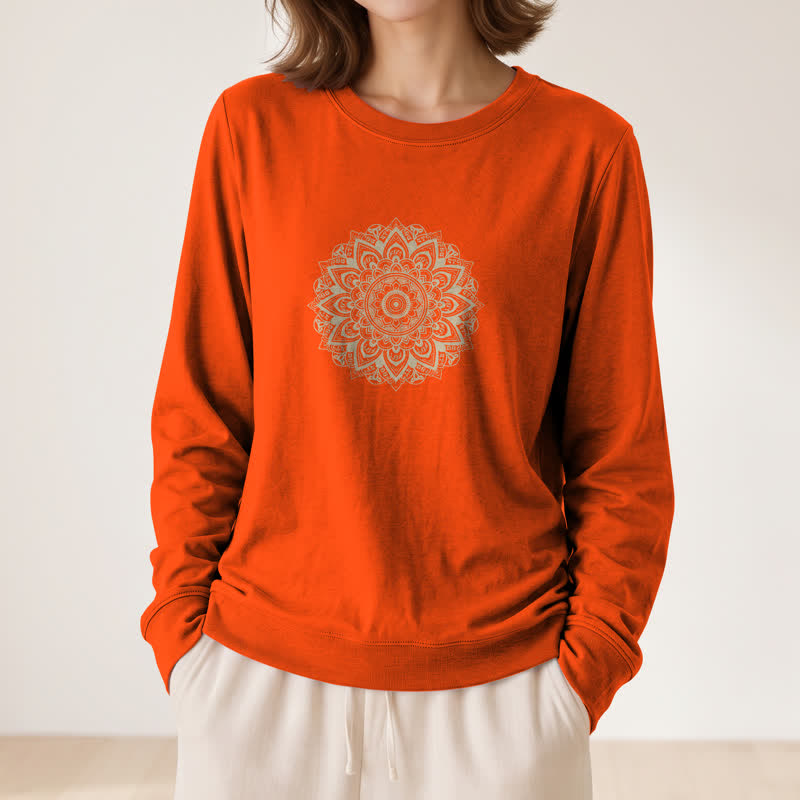 Chemise à manches longues pour femme Olivenorma en mélange de coton doux imprimé mandala - image 32