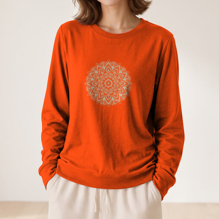 Chemise à manches longues pour femme Olivenorma en mélange de coton doux imprimé mandala - image 32