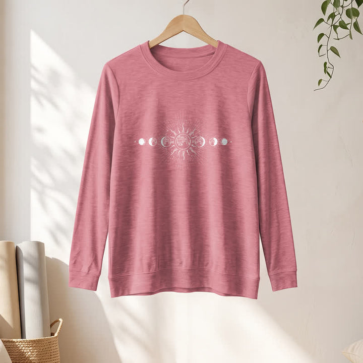 Chemise à manches longues pour femme Olivenorma en mélange de coton doux imprimé phases du soleil et de la lune - image 10
