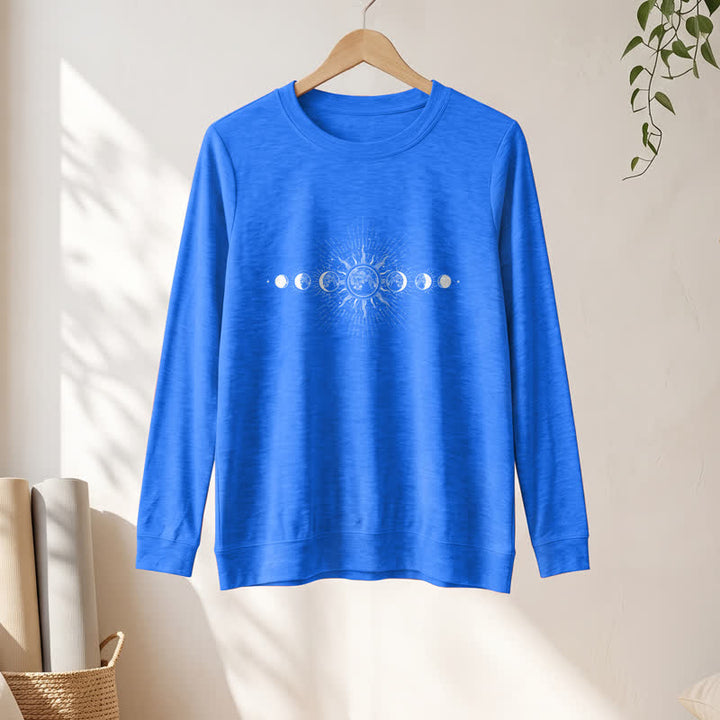 Chemise à manches longues pour femme Olivenorma en mélange de coton doux imprimé phases du soleil et de la lune - image 19