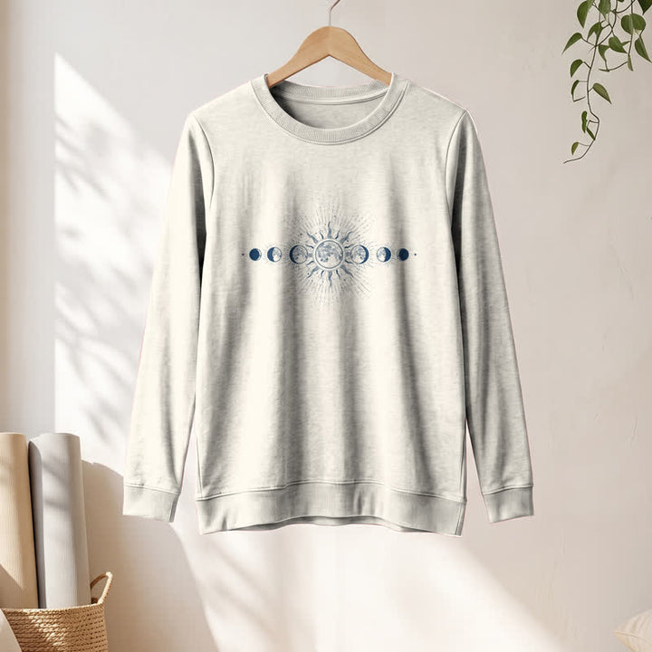 Chemise à manches longues pour femme Olivenorma en mélange de coton doux imprimé phases du soleil et de la lune - image 13
