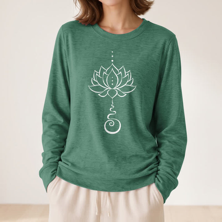 Chemise à manches longues pour femme Olivenorma en mélange de coton doux Unalome imprimé lotus - image 23