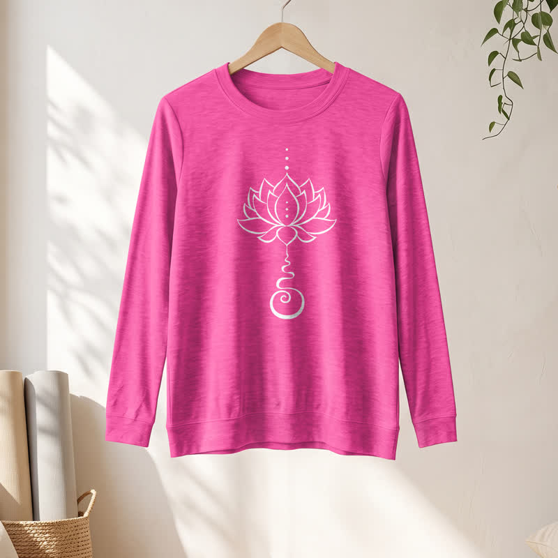 Chemise à manches longues pour femme Olivenorma en mélange de coton doux Unalome imprimé lotus - image 19