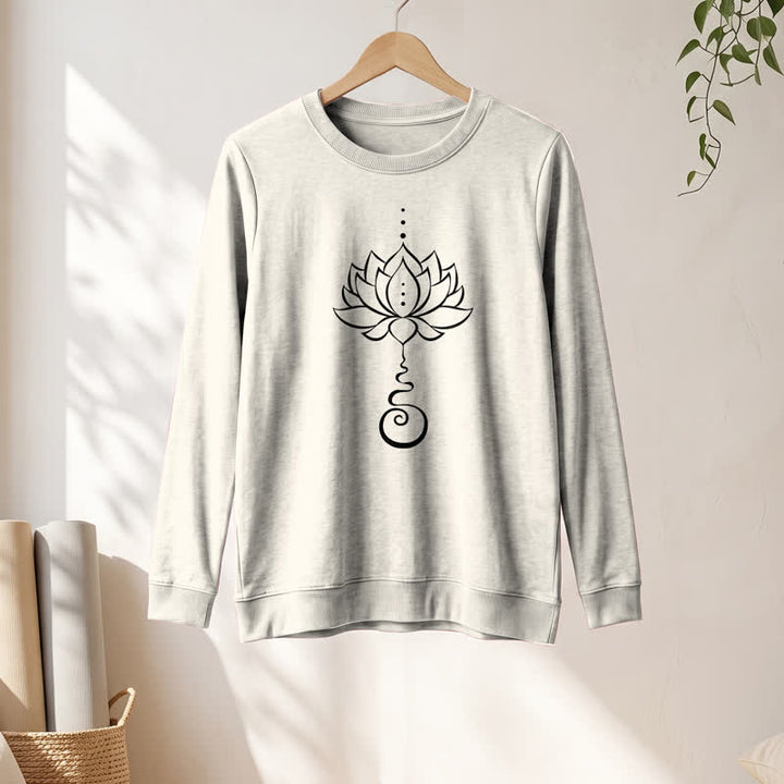 Chemise à manches longues pour femme Olivenorma en mélange de coton doux Unalome imprimé lotus - image 10
