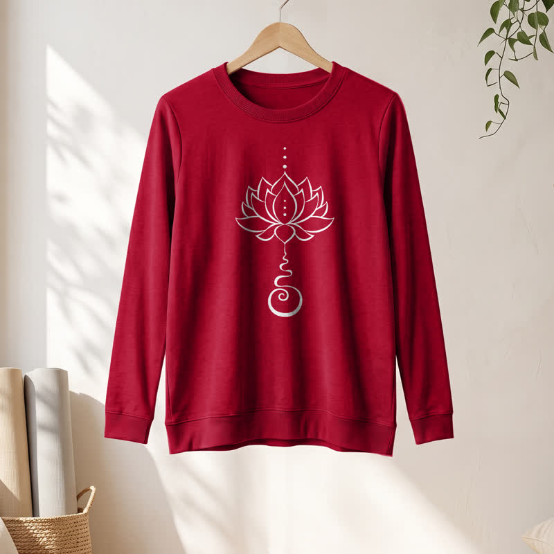 Chemise à manches longues pour femme Olivenorma en mélange de coton doux Unalome imprimé lotus - image 31