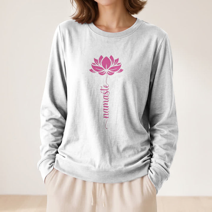 Chemise à manches longues pour femme Olivenorma en mélange de coton doux et imprimé lotus Namaste - image 5