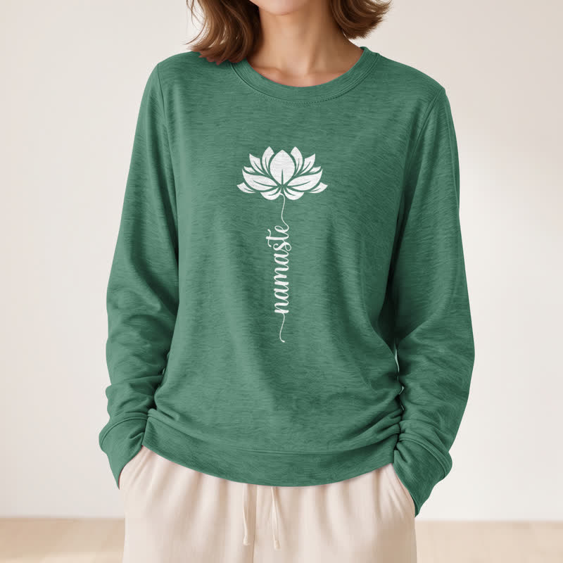 Chemise à manches longues pour femme Olivenorma en mélange de coton doux et imprimé lotus Namaste - image 23