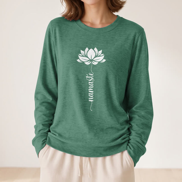 Chemise à manches longues pour femme Olivenorma en mélange de coton doux et imprimé lotus Namaste - image 23