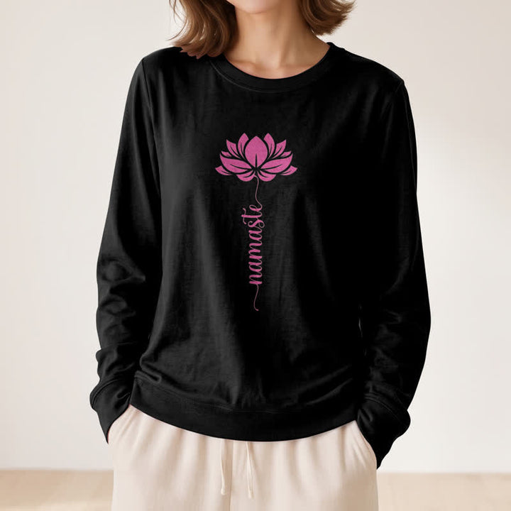 Chemise à manches longues pour femme Olivenorma en mélange de coton doux et imprimé lotus Namaste - image 8