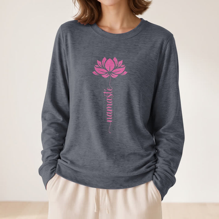 Chemise à manches longues pour femme Olivenorma en mélange de coton doux et imprimé lotus Namaste - image 14