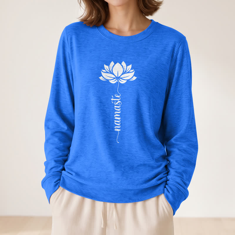 Chemise à manches longues pour femme Olivenorma en mélange de coton doux et imprimé lotus Namaste - image 17