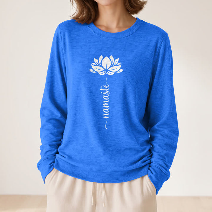 Chemise à manches longues pour femme Olivenorma en mélange de coton doux et imprimé lotus Namaste - image 17