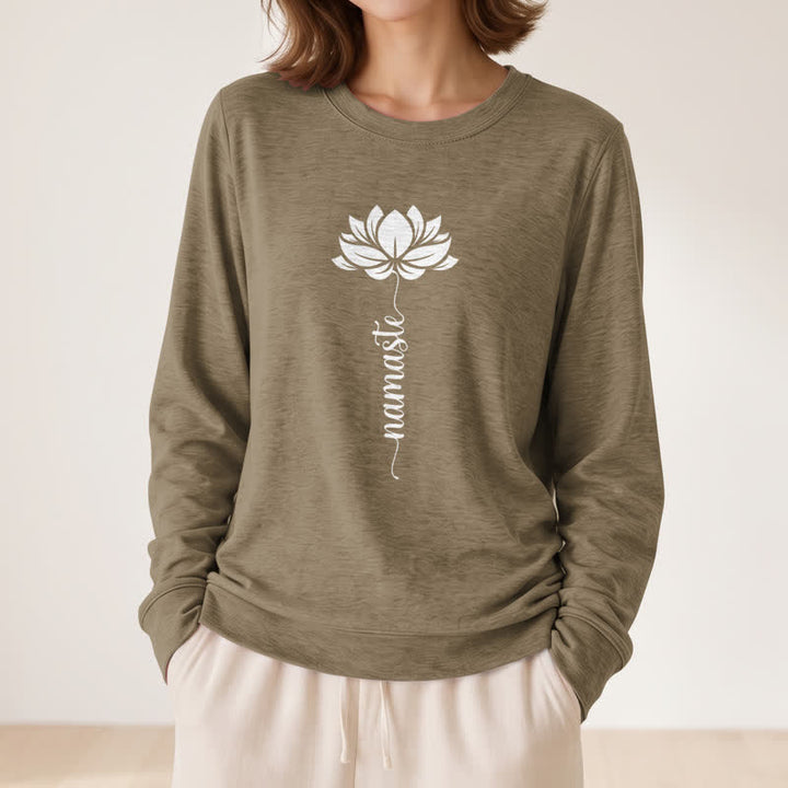 Chemise à manches longues pour femme Olivenorma en mélange de coton doux et imprimé lotus Namaste - image 26