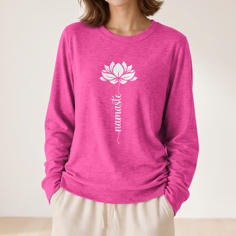 Chemise à manches longues pour femme Olivenorma en mélange de coton doux et imprimé lotus Namaste - image 20