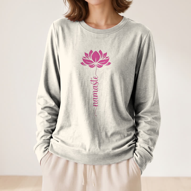 Chemise à manches longues pour femme Olivenorma en mélange de coton doux et imprimé lotus Namaste - image 11