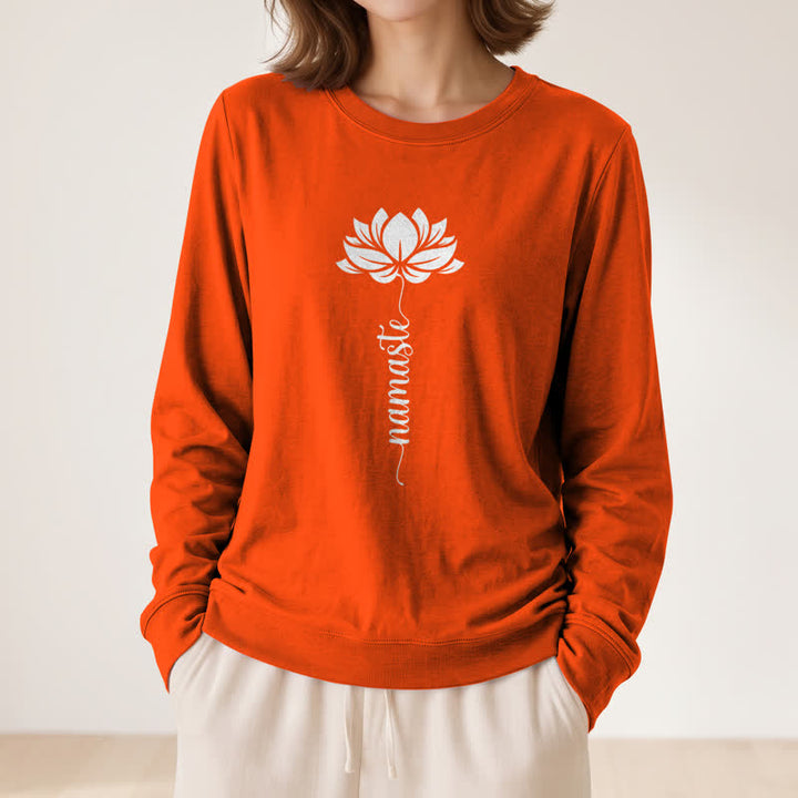 Chemise à manches longues pour femme Olivenorma en mélange de coton doux et imprimé lotus Namaste - image 29