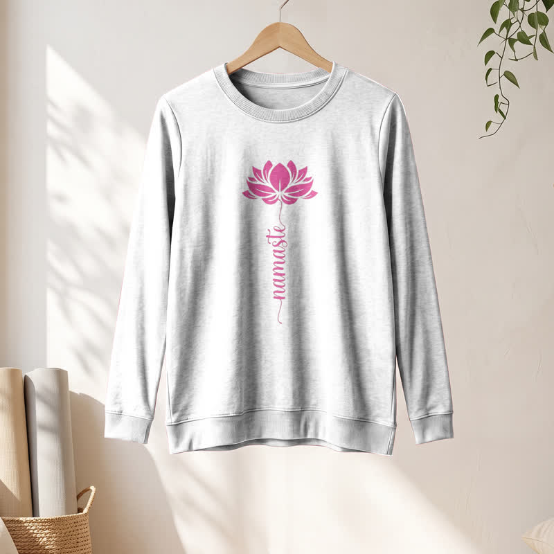 Chemise à manches longues pour femme Olivenorma en mélange de coton doux et imprimé lotus Namaste - image 4