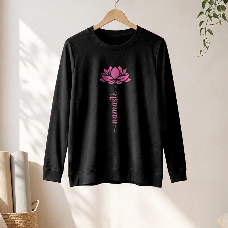 Chemise à manches longues pour femme Olivenorma en mélange de coton doux et imprimé lotus Namaste - image 7