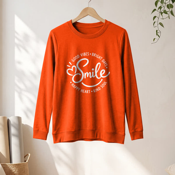 Chemise à manches longues pour femme Olivenorma en mélange de coton doux avec imprimé citation souriante - image 28