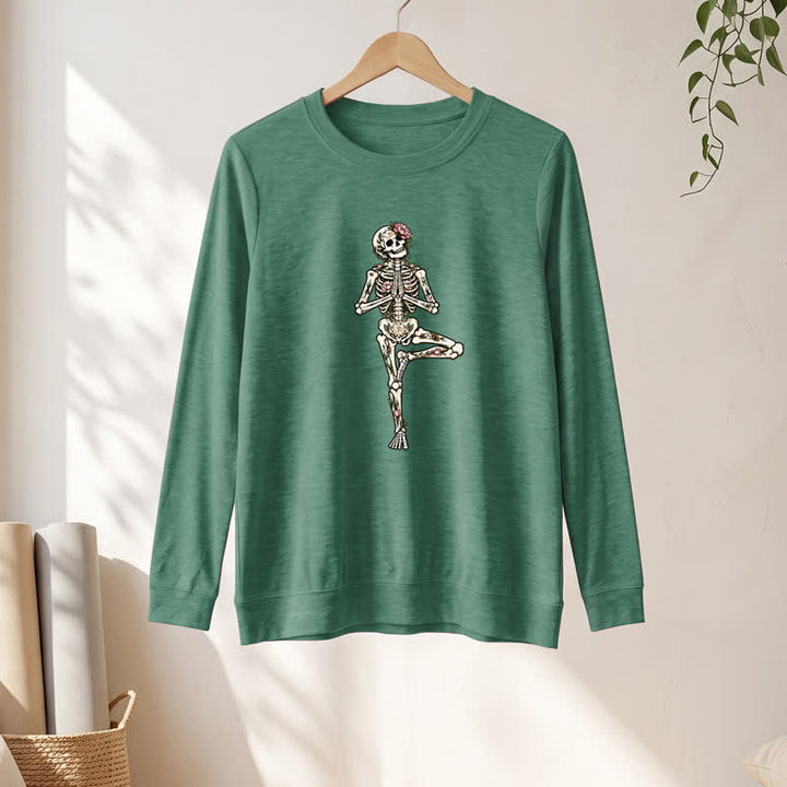 Chemise à manches longues pour femme Olivenorma en mélange de coton et imprimé squelette de lotus - image 22