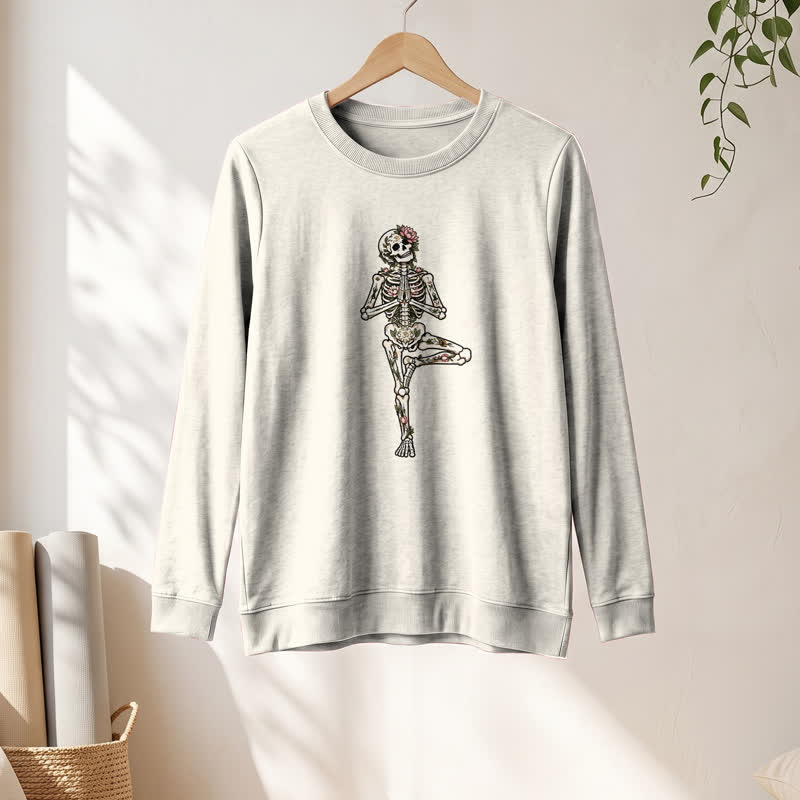 Chemise à manches longues pour femme Olivenorma en mélange de coton et imprimé squelette de lotus - image 10