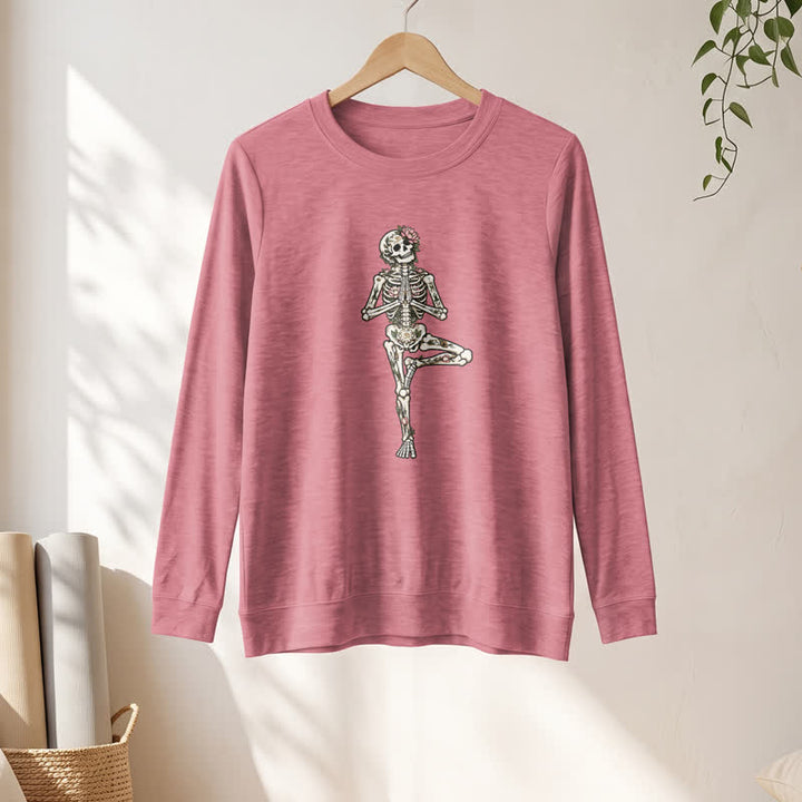 Chemise à manches longues pour femme Olivenorma en mélange de coton et imprimé squelette de lotus - image 7