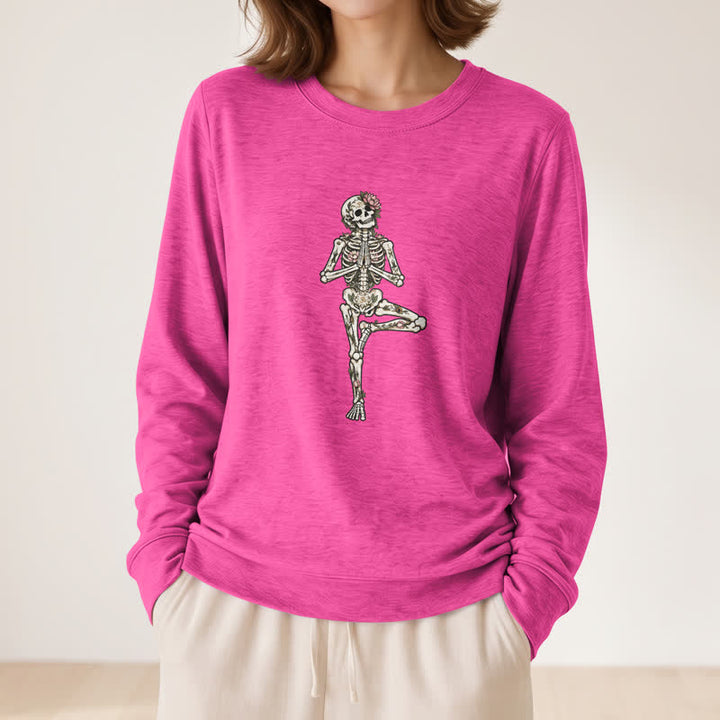 Chemise à manches longues pour femme Olivenorma en mélange de coton et imprimé squelette de lotus - image 20