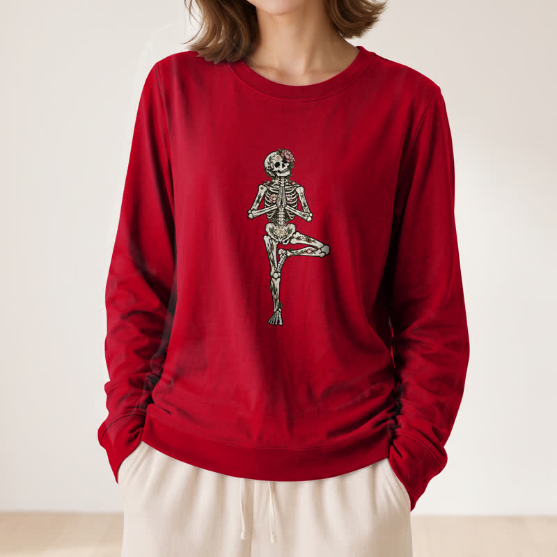 Chemise à manches longues pour femme Olivenorma en mélange de coton et imprimé squelette de lotus - image 32
