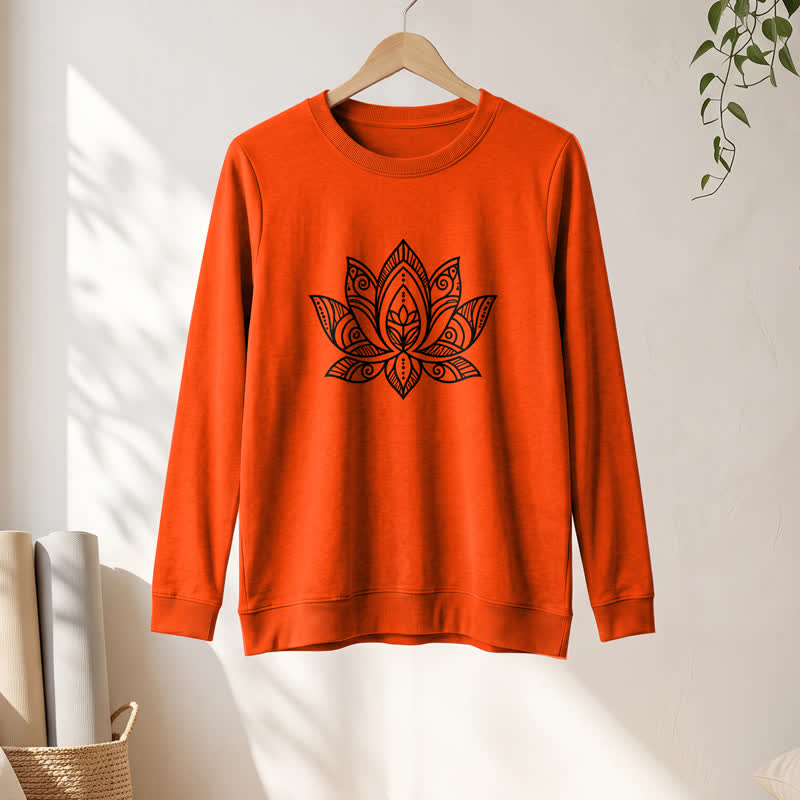 Chemise à manches longues pour femme Olivenorma en mélange de coton doux imprimé mandala et lotus - image 28