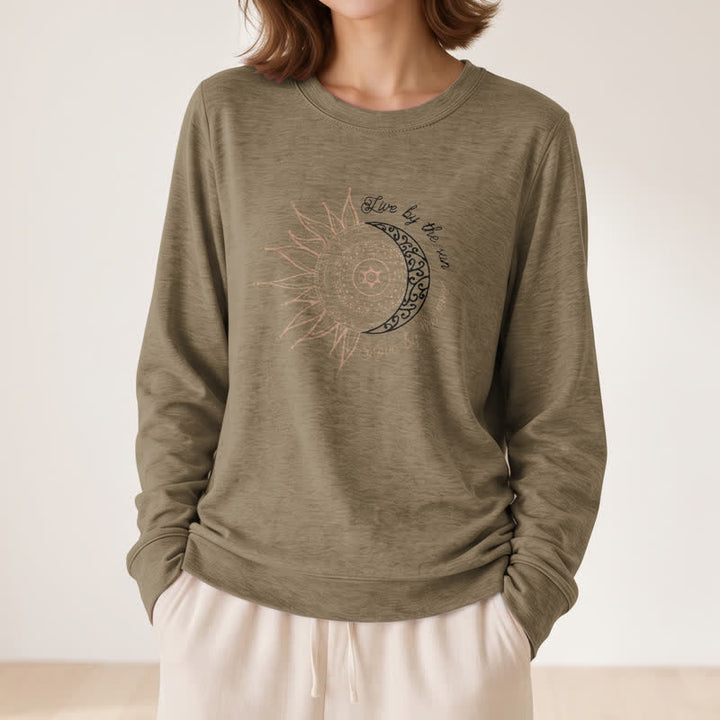 Chemise à manches longues pour femme Olivenorma en mélange de coton doux avec imprimé mandala soleil et lune - image 26