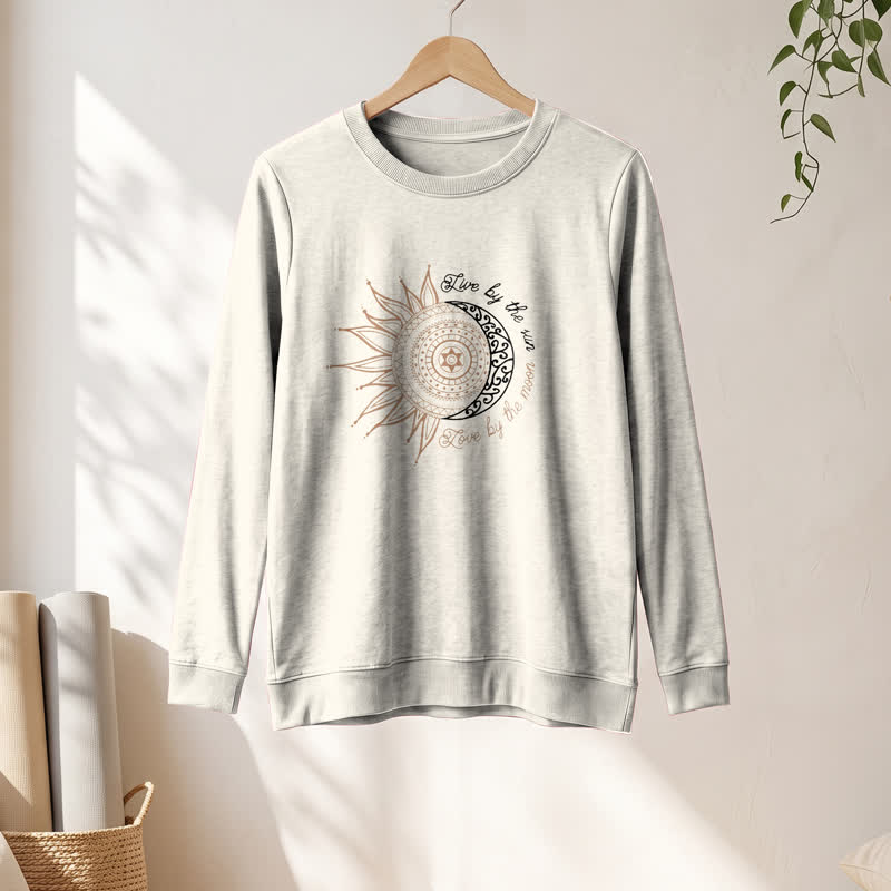 Chemise à manches longues pour femme Olivenorma en mélange de coton doux avec imprimé mandala soleil et lune - image 13