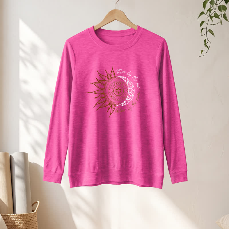 Chemise à manches longues pour femme Olivenorma en mélange de coton doux avec imprimé mandala soleil et lune - image 22
