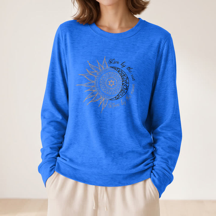 Chemise à manches longues pour femme Olivenorma en mélange de coton doux avec imprimé mandala soleil et lune - image 20