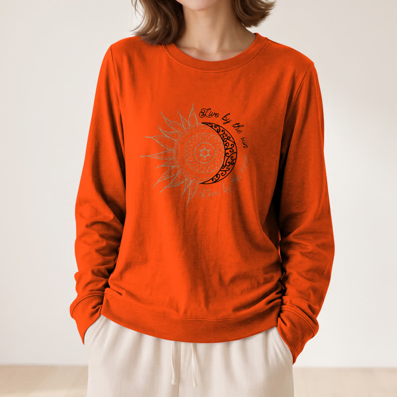 Chemise à manches longues pour femme Olivenorma en mélange de coton doux avec imprimé mandala soleil et lune - image 29