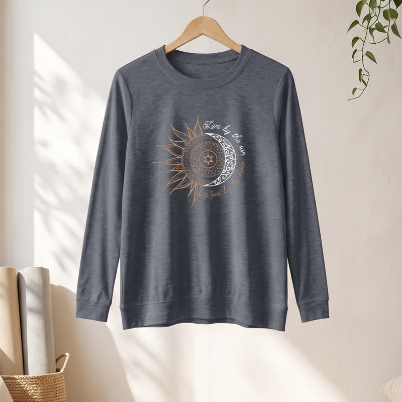 Chemise à manches longues pour femme Olivenorma en mélange de coton doux avec imprimé mandala soleil et lune - image 16