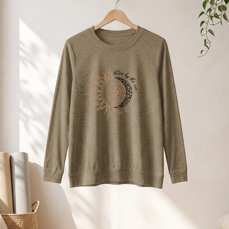Chemise à manches longues pour femme Olivenorma en mélange de coton doux avec imprimé mandala soleil et lune - image 25