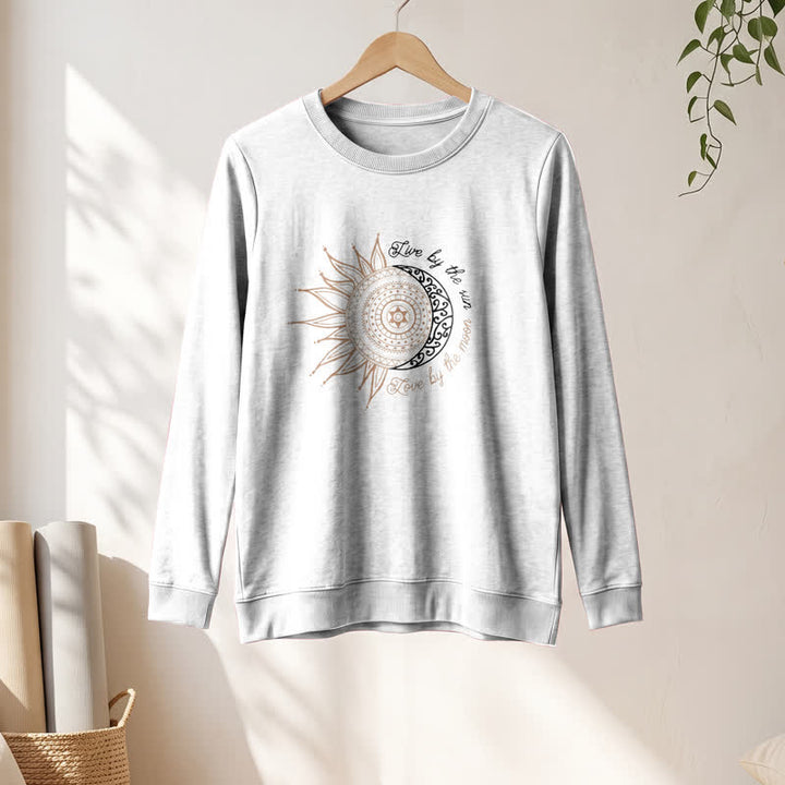 Chemise à manches longues pour femme Olivenorma en mélange de coton doux avec imprimé mandala soleil et lune - image 4