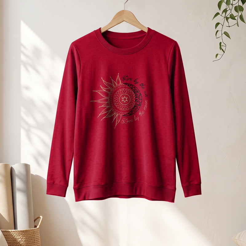 Chemise à manches longues pour femme Olivenorma en mélange de coton doux avec imprimé mandala soleil et lune - image 31