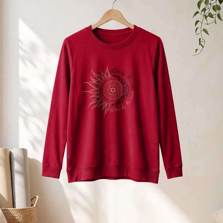 Chemise à manches longues pour femme Olivenorma en mélange de coton doux avec imprimé mandala soleil et lune - image 31