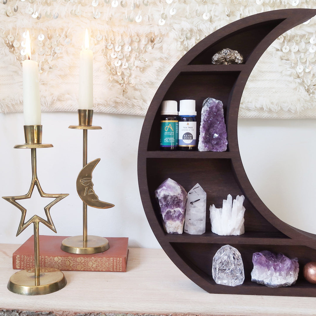 Etagère en cristal de lune fabriquée à la main par Olivenorma