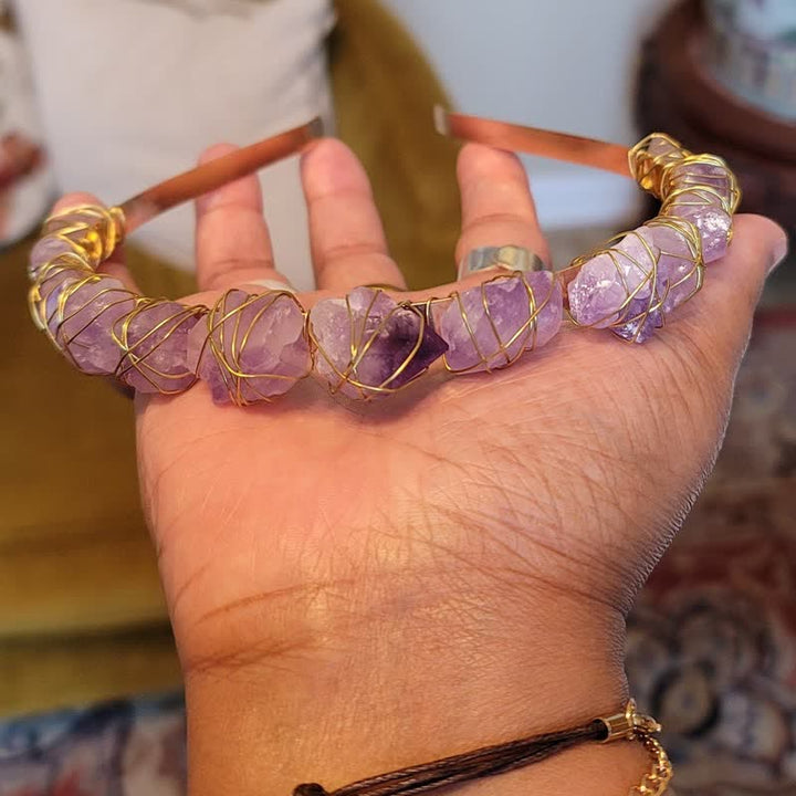 Postiche artisanal Olivenorma en cristal d'améthyste